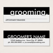 pet grooming. (appointment card) (Front & Back)