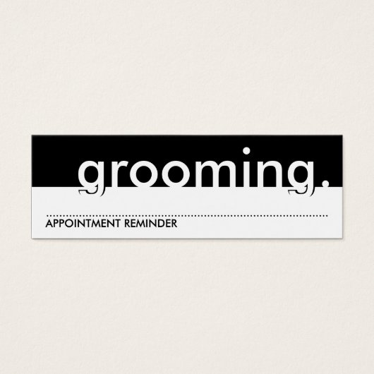 pet grooming. (appointment card) (Front)