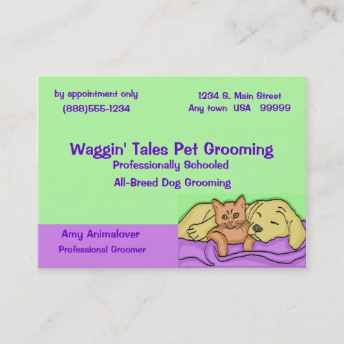 Pet Grooming Appointment Card Business Card