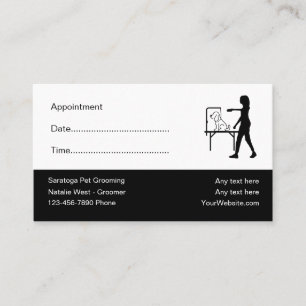 Pet Grooming Appointment Reminder Business Cards