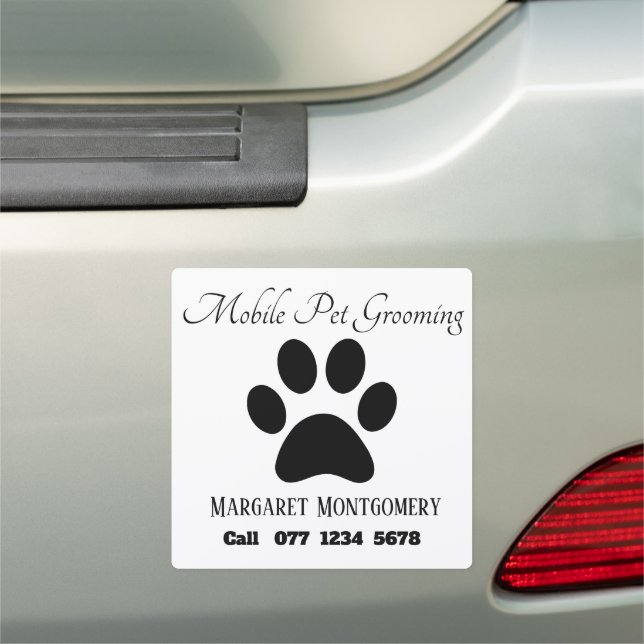 Pet grooming business advert Car Magnet (In Situ)