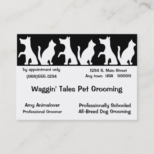 Customizable Pet Grooming Business And Appointment Card Business Cards