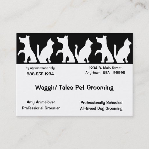 Customizable Pet Grooming Business And Appointment Card Business Card Templates