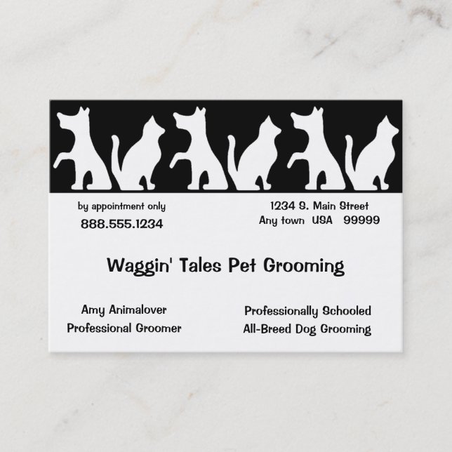 Pet Grooming Business And Appointment Card (Front)
