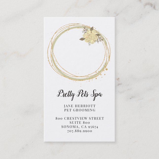 Pet Grooming Business Card (Front)