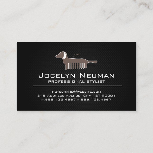 Pet Grooming Business Card (Back)