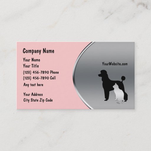 Customizable Pet Grooming Business Cards