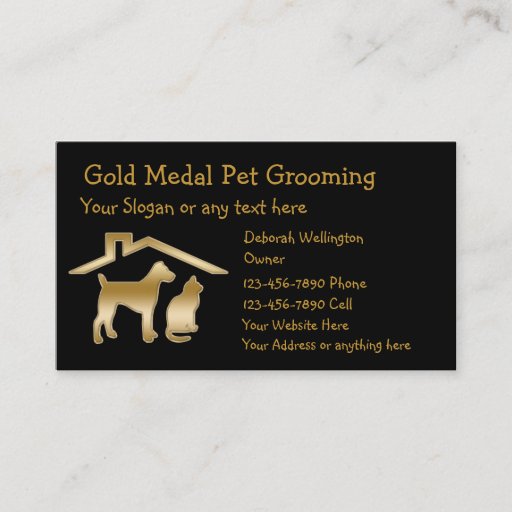 Customizable Pet Grooming Business Cards