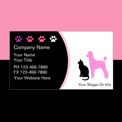 Pet Grooming Business Cards New