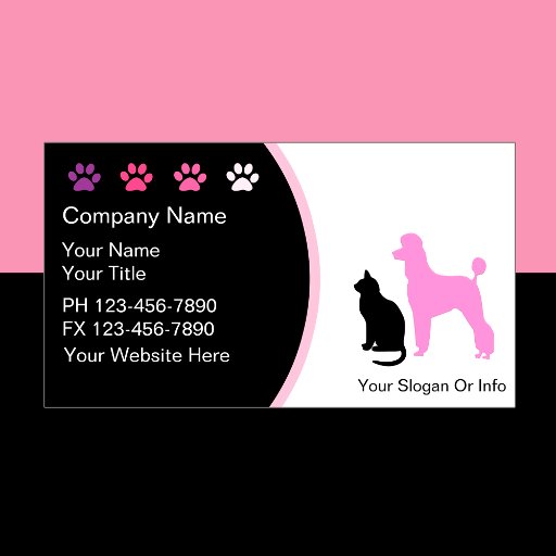 Customizable Pet Grooming Business Cards New