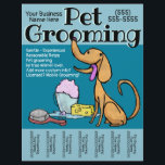 Pet Grooming Business Dog Groomer Customizable Flyer<br><div class="desc">Pet Grooming Business Dog Groomer Customizable Flyer. Are you looking to advertise your pet grooming business? Well, then you're sure to love this simple and sweet flyer with it's clean, fun style. All the text is fully customizable making personalization easy for you, so that you can start making money faster....</div>