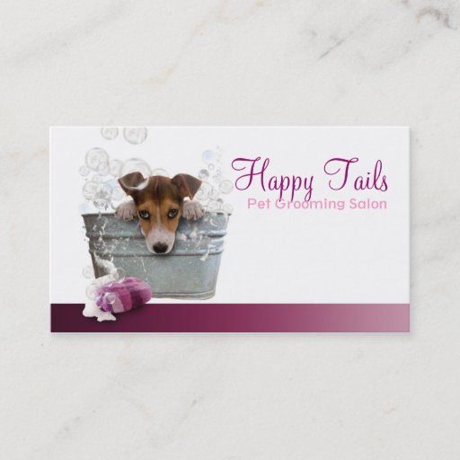 Customizable Pet Grooming Business Hall card Business Cards