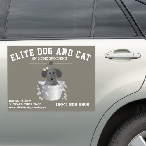 Pet Grooming Car Magnet