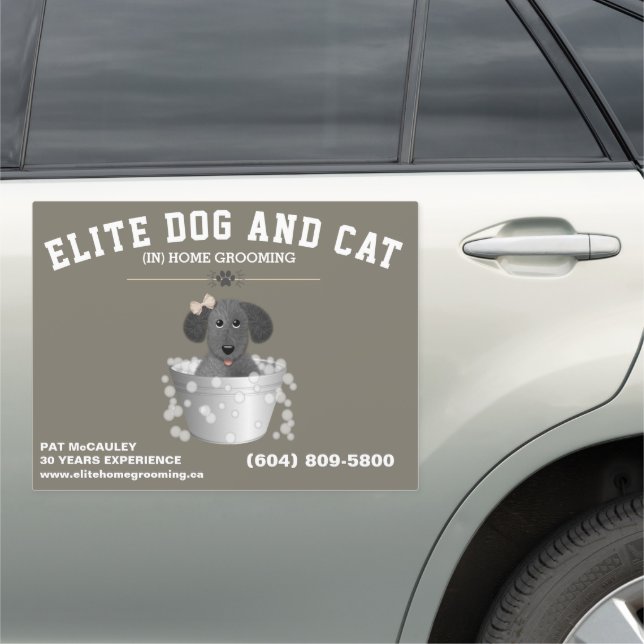 Pet Grooming Car Magnet (In Situ)