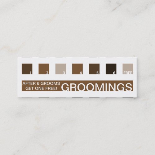 PET GROOMING customer appreciation mod squares Loyalty Card