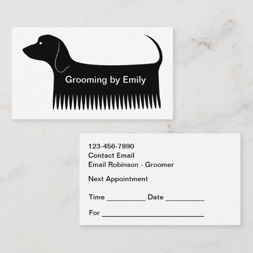Pet Grooming Cute Appointment Cards