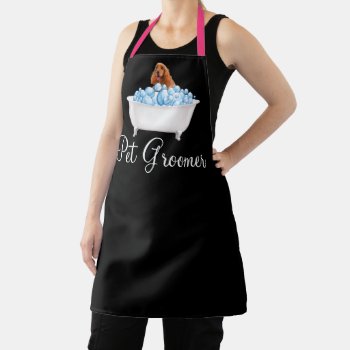 Pet Grooming Cute Aprons by idesigncafe at Zazzle