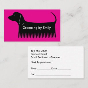 Pet Grooming Cute Pink Appointment Cards
