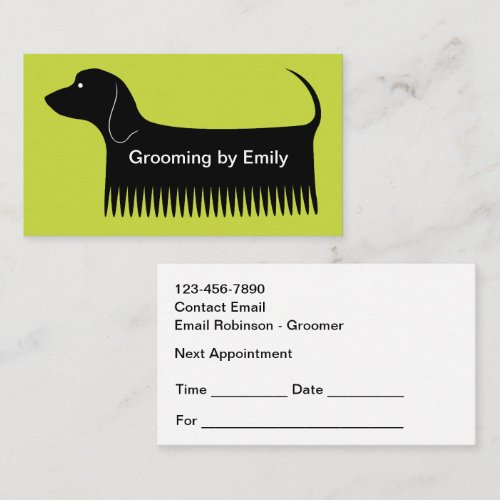 Pet Grooming Cute Pink Appointment Cards