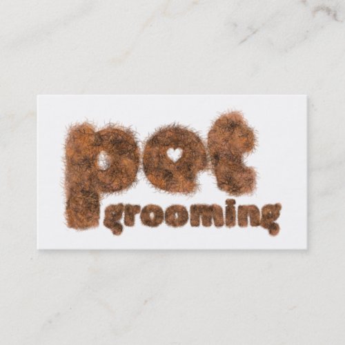 Pet Grooming Fur Modern Custom Business Card