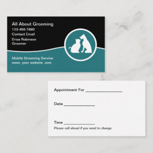 Pet Grooming Mobile Appointment Cards