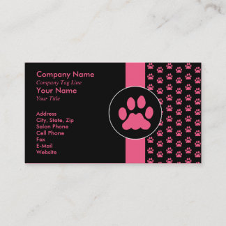 Pet Grooming PawPrint Appointment Card