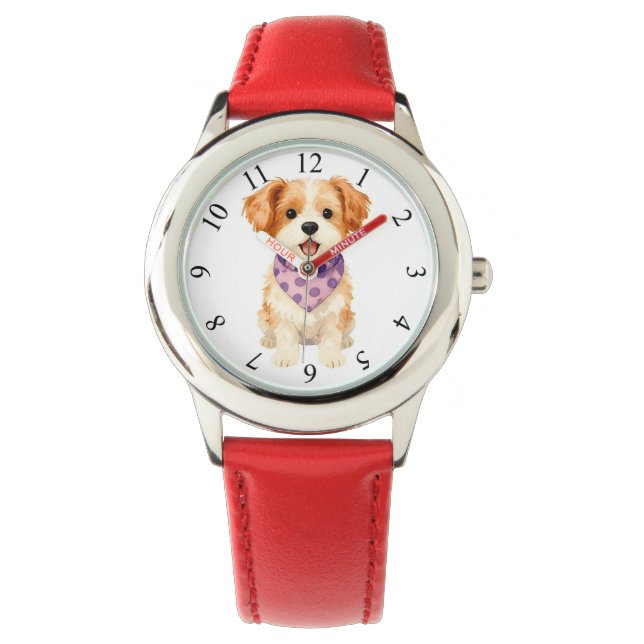 Pet Grooming Personalized Luxury Modern Collection Watch (Front)