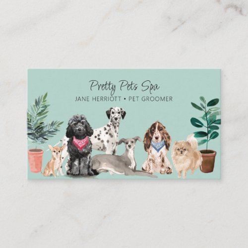 Pet Grooming Pet Spa Business Card