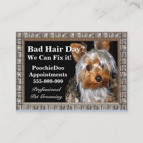 Pet Grooming Poochie Professional Business Card