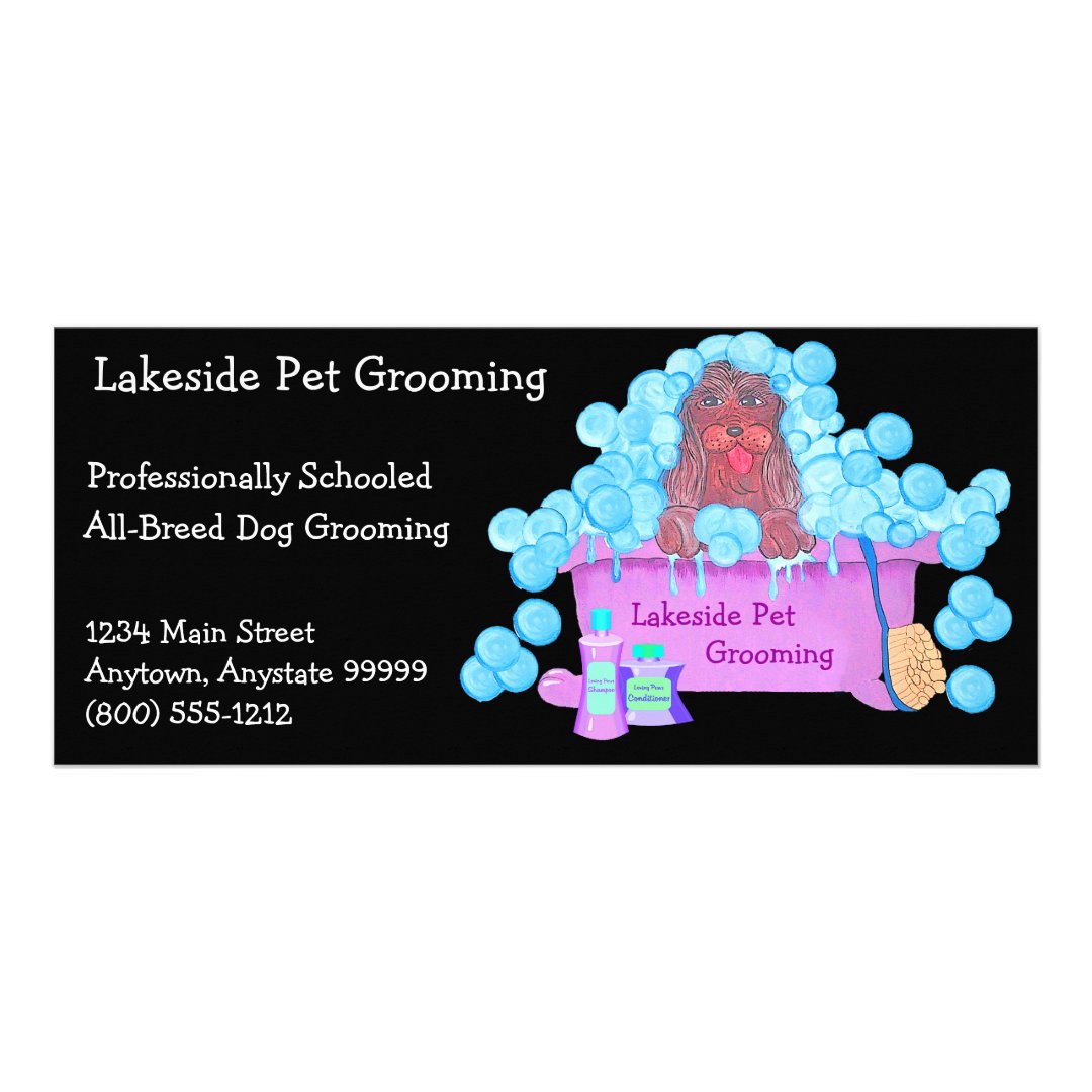 Pet Grooming Promotional Material Rack Card Zazzle