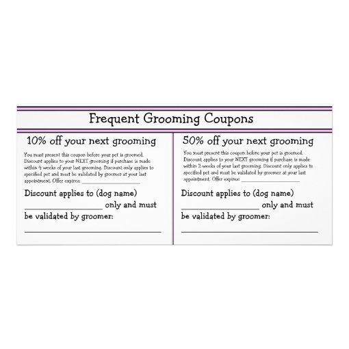 Pet Grooming Promotional Material Rack Card Zazzle