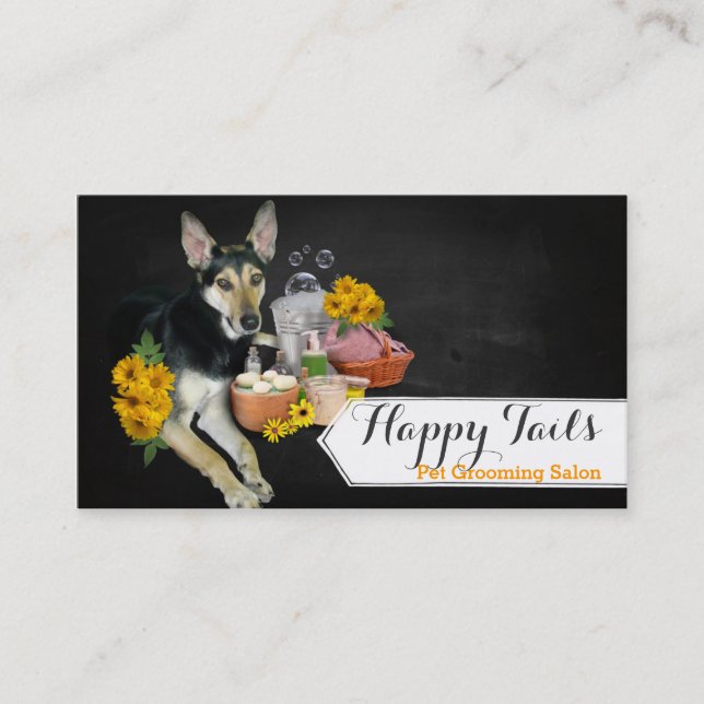 Pet Grooming Salon Business Card (Front)