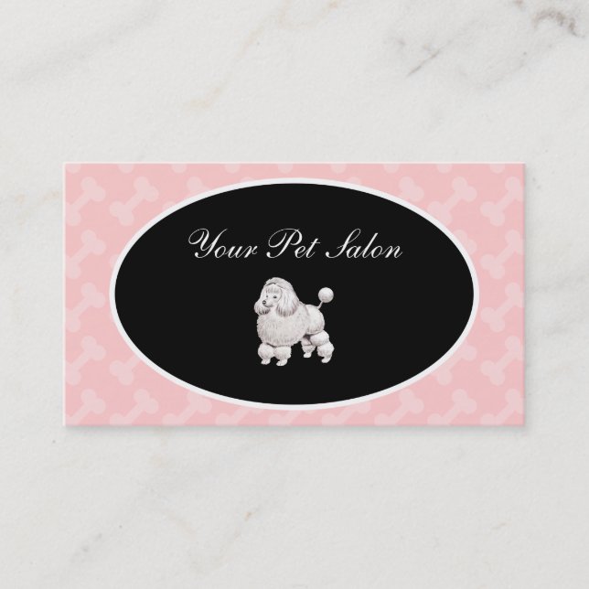 Pet Grooming Salon Business Cards (Front)