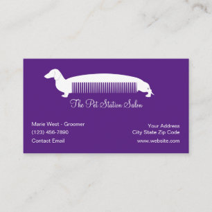 Pet Grooming Salon Fun Business Cards