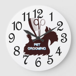 Pet Grooming Salon Large Clock