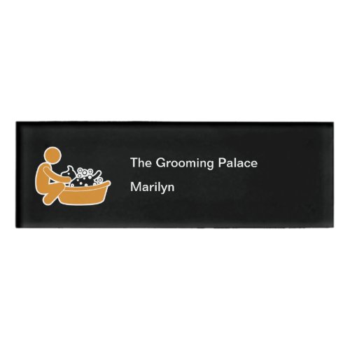 Pet Grooming Salon Staff Name Tags Template