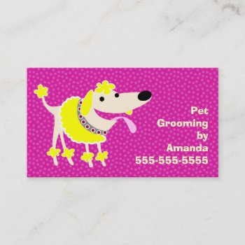 Pet Grooming Services Business Card by PetProDesigns at Zazzle