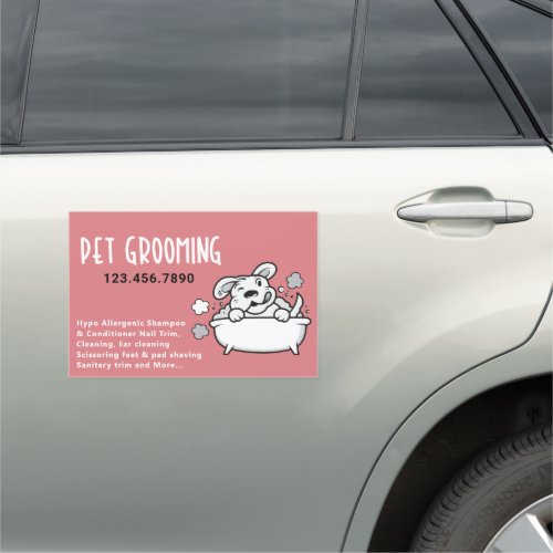 Pet Grooming Services  Car Magnet