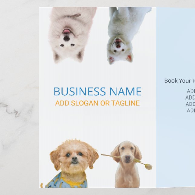 Pet Grooming Services for Happy Healthy Dogs Brochure (Outside Left)