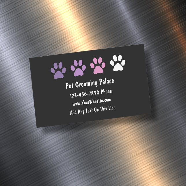 Pet Grooming Trendy Business Card Magnets (Creator Uploaded)