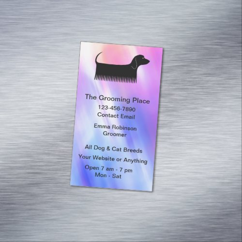 Pet Grooming Trendy Magnetic Business Cards