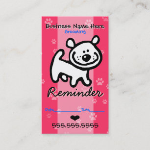 Pet Grooming.Veterinary Clinic.Dog Appointment Card