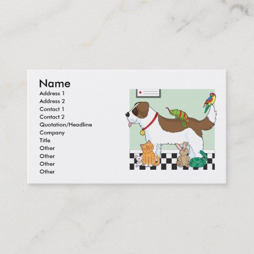 Customizable Pet Group Business Card Template