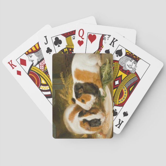 Pet Guinea Pigs Feeding (by James Ward) Poker Cards (Back)