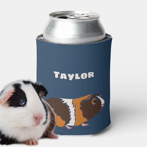 Pet Guinea Pigs Illustrations Personalized Can Cooler