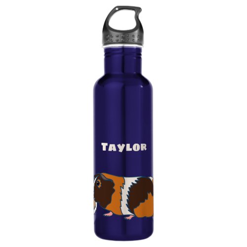 Pet Guinea Pigs Illustrations Personalized Stainless Steel Water Bottle
