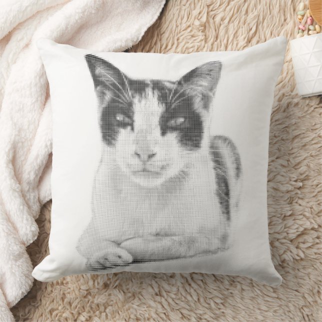 Pet Halftone Throw Pillow (Blanket)