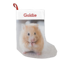 Pet Hamster Lover Photo & Name Personalized Small Christmas Stocking