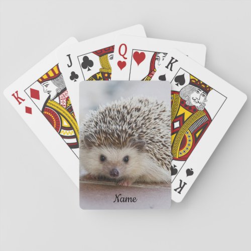 Pet Hedgehog Playing Cards