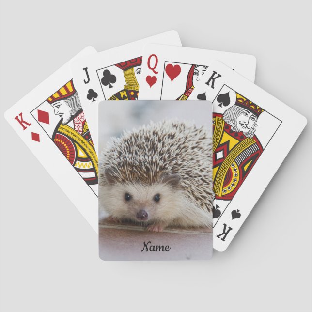 Pet Hedgehog Poker Cards (Back)